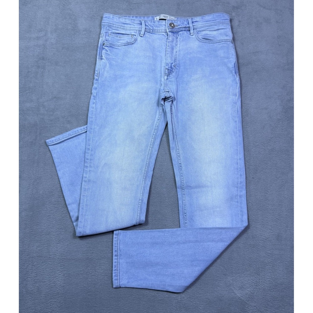 MNG Man Mango Jeans Mens 30x30 JUDE Skinny Tapered Light Wash USA Normcore